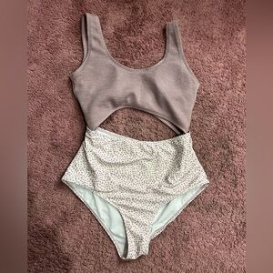 Lavender One Piece Bathing Suit